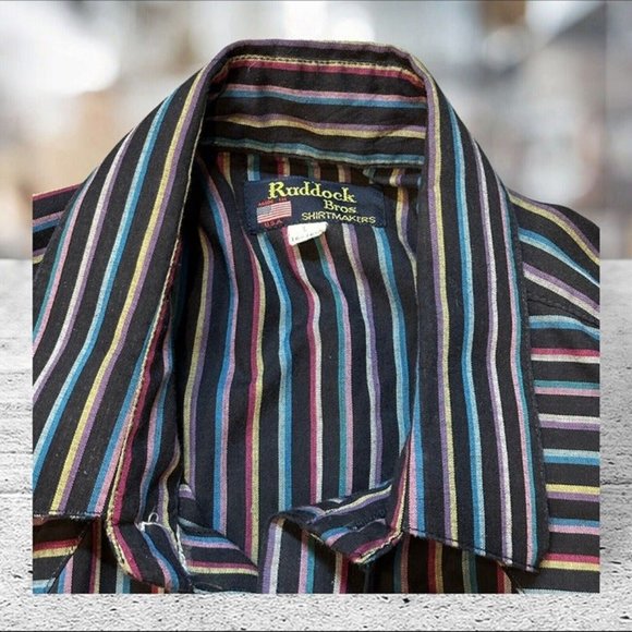 Vintage Ruddock Bros Long Sleeve Western Style Button Down Shirt Men's Large - Picture 3 of 6